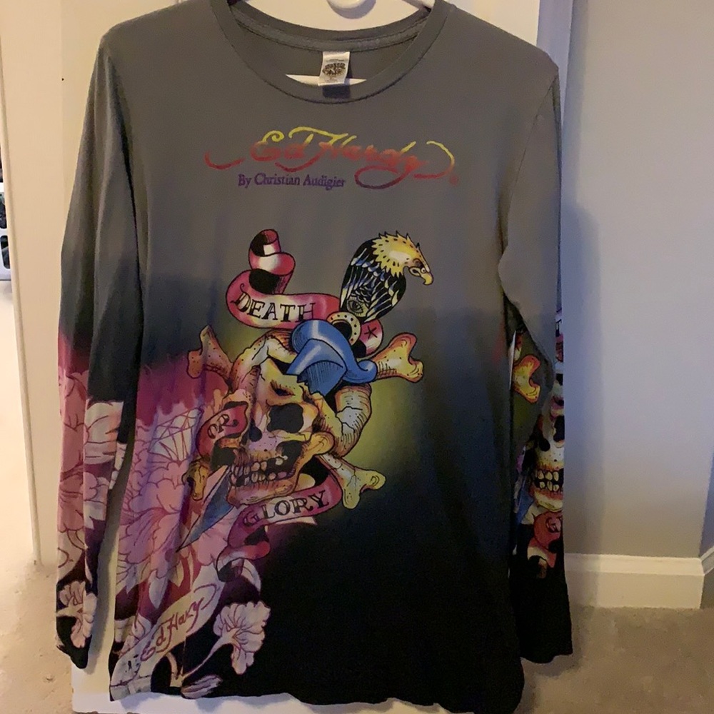 Ed Hardy by Christian Audigler Women’s long sleeve shirt size L